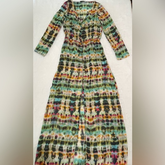 Festival Maxi Robe Dress Overcoat - XS/S - Hippy Summer Cape Coachella Flirty​ - Picture 4 of 8